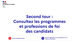 Consultez les programmes et professions de foi des candidats en Seine-et-Marne 